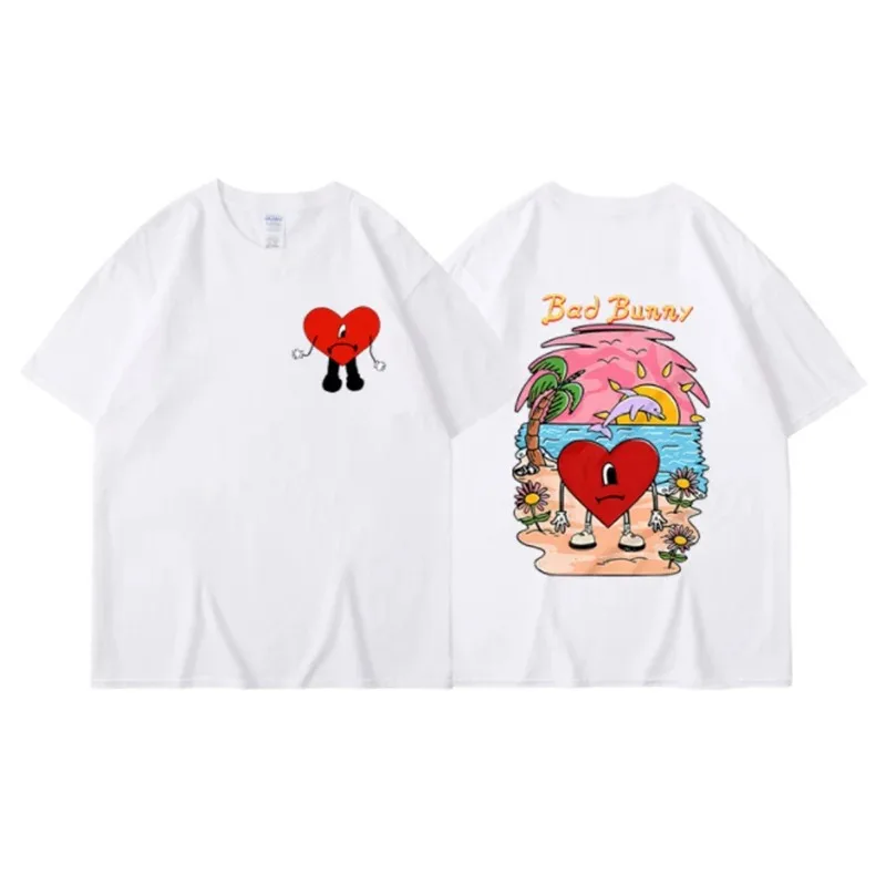 Street Fashion Asian - Asian Size Bad Bunny T-shirt Women's
