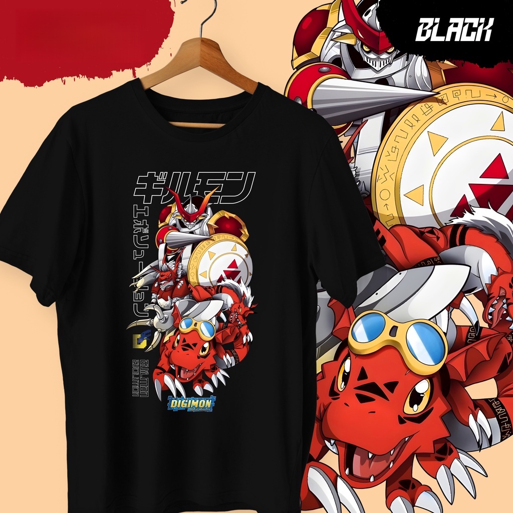 Street Fashion Evolution - Anime Digimon Guilmon Evolution Printed T-shirt