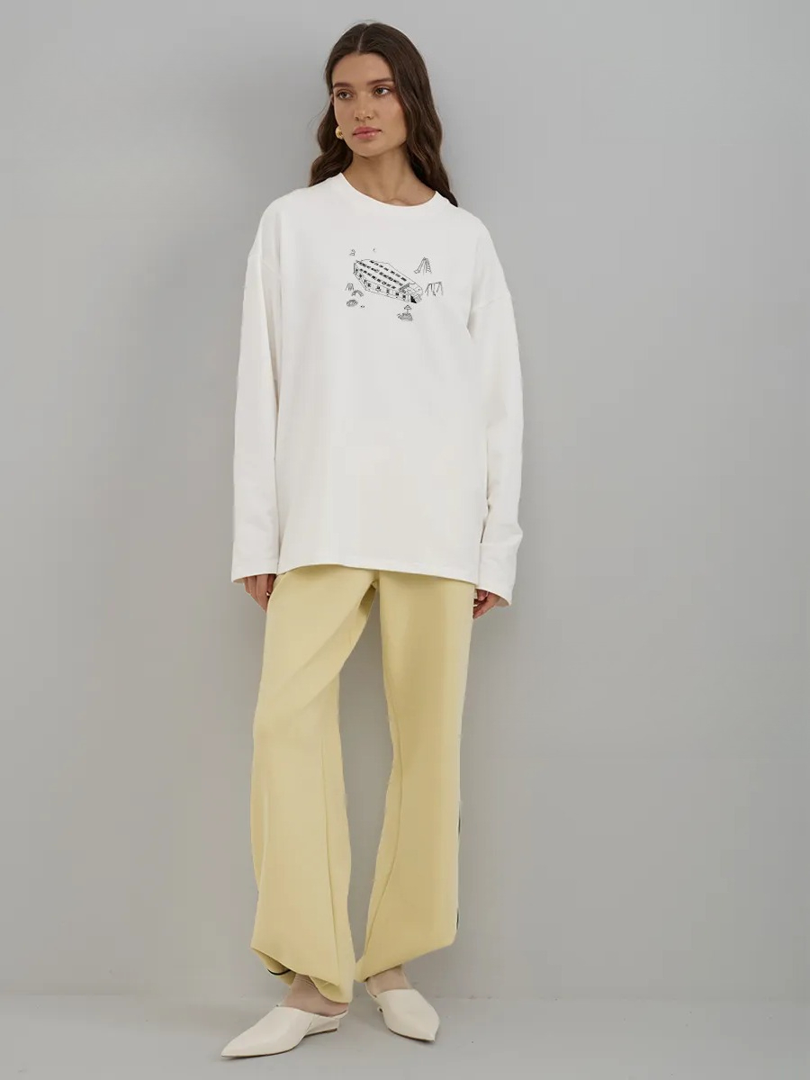 Autumn 100% Cotton Women Long  - огляд і ціна Longline Tee Oversized
