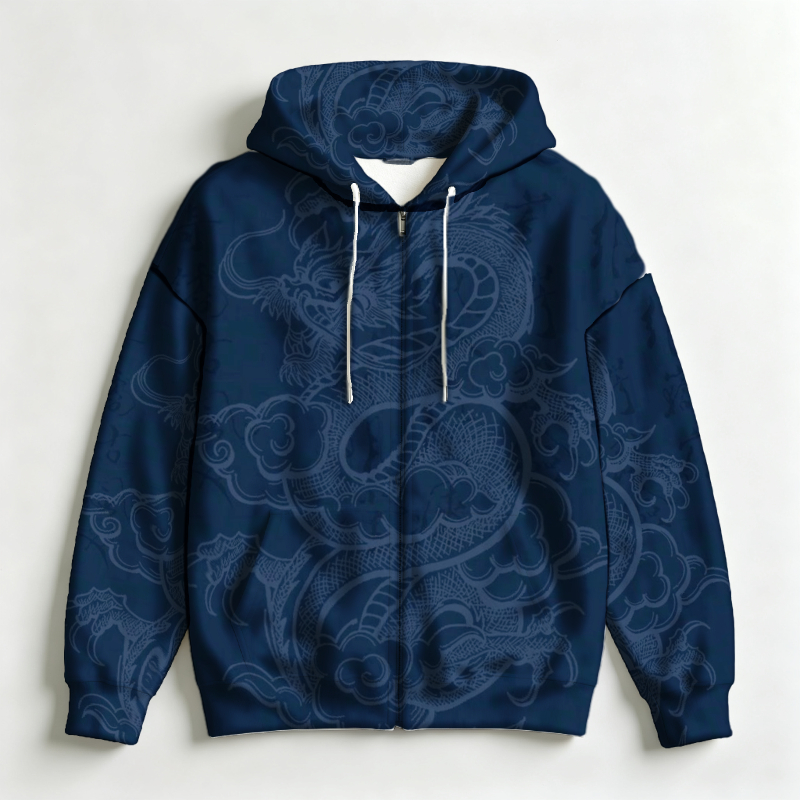 Men Zip Hooded Sweatshirt 3D A - огляд і ціна Street Fashion Asian