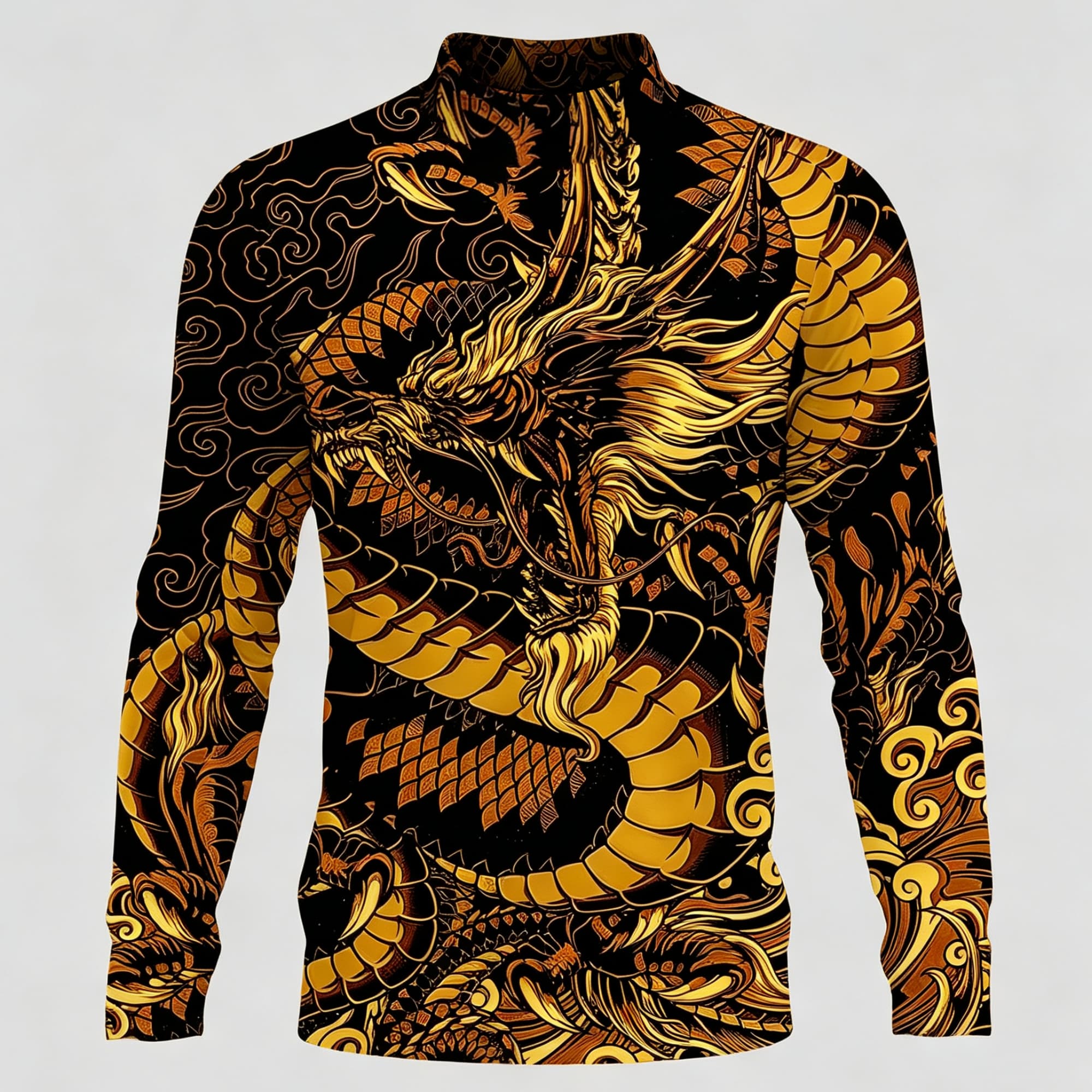 Men Mock Neck Long Sleeve Top, - огляд і ціна Street Fashion Asian